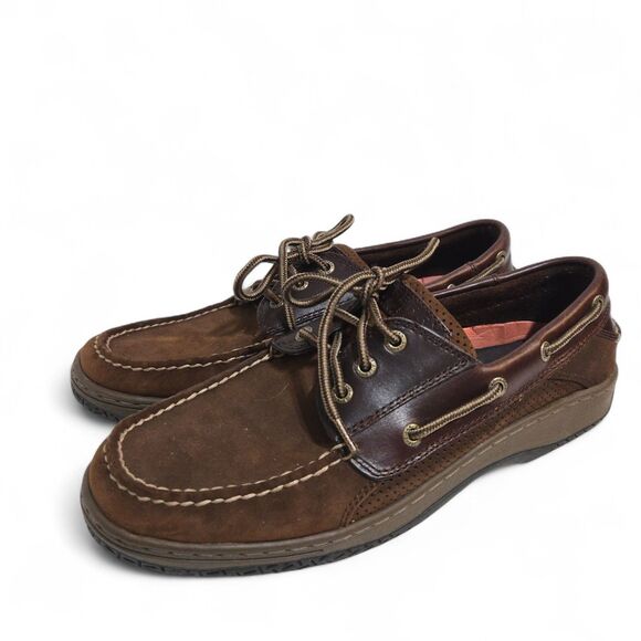 Sperry Top-Sider Mens Size 10.5M Boat Shoes Leather Billfish 3 Eye Brown 60021 - Picture 1 of 8